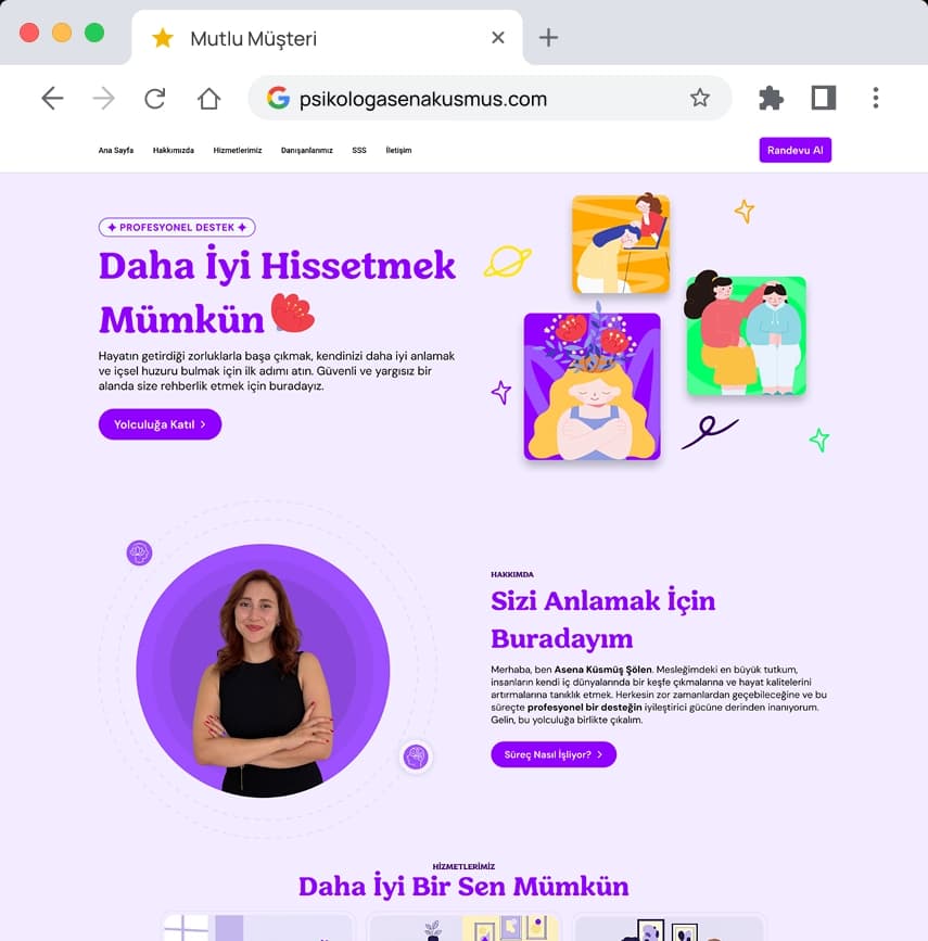 Psikolog Asena Küsmüş Referans Görseli